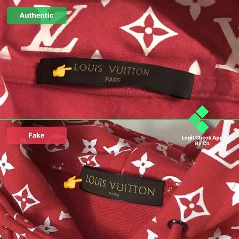 fake vs real supreme lv hoodie